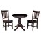International Concepts 30 in. Round Top Pedestal Dining Table with 2 San Remo Chairs K15-30RT-C10-2 - alternate 4
